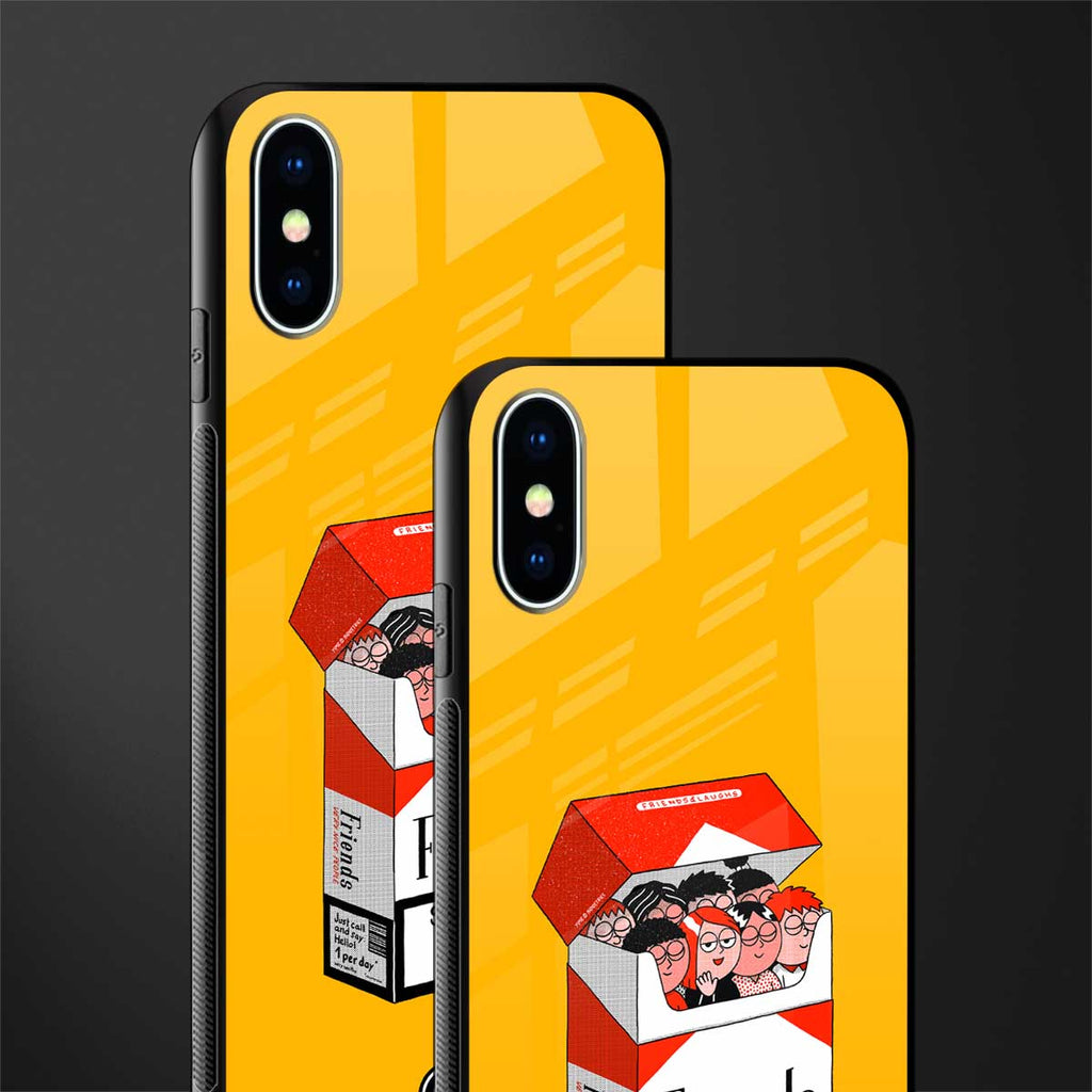 socializing can cause happiness glass case for iphone xs image-2