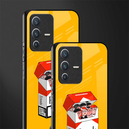 socializing can cause happiness glass case for vivo v23 5g image-2