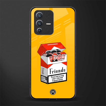 socializing can cause happiness glass case for vivo v23 5g image