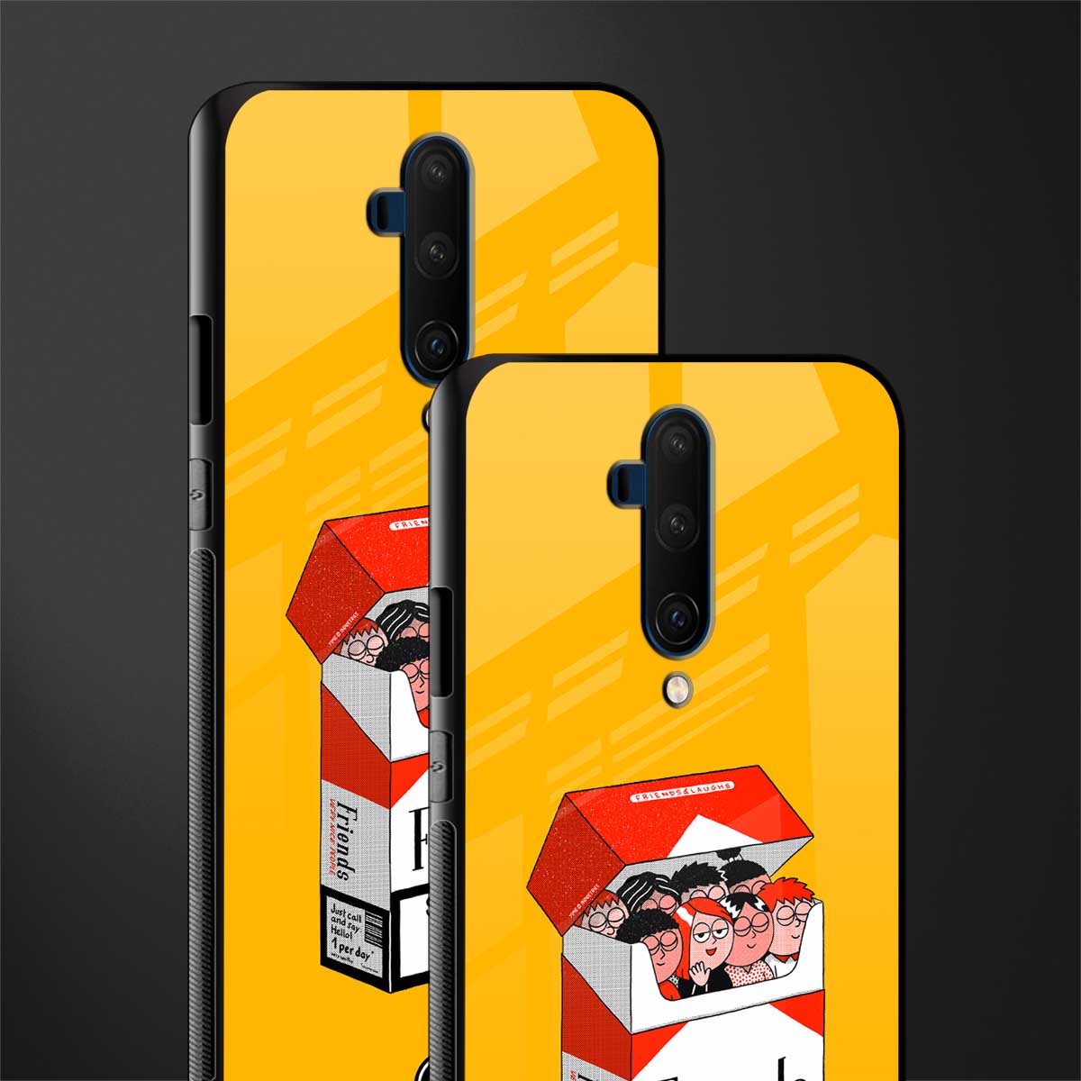 socializing can cause happiness glass case for oneplus 7t pro image-2