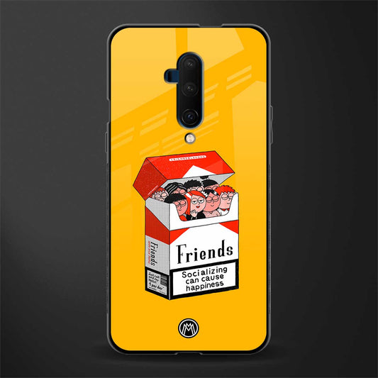 socializing can cause happiness glass case for oneplus 7t pro image