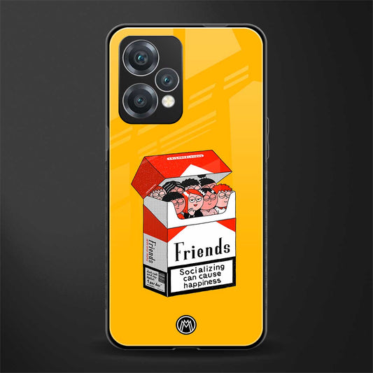 socializing can cause happiness back phone cover | glass case for oneplus nord ce 2 lite 5g