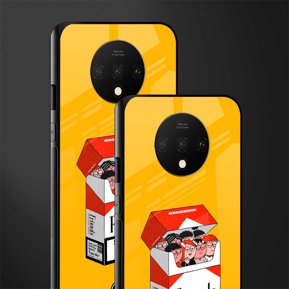 socializing can cause happiness glass case for oneplus 7t image-2