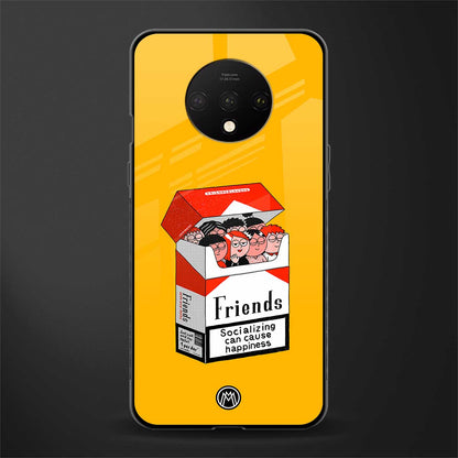 socializing can cause happiness glass case for oneplus 7t image