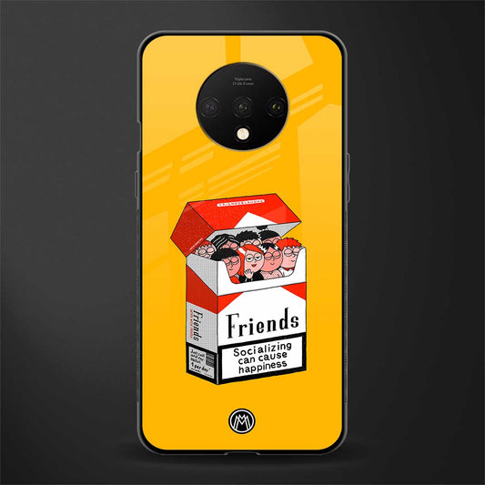socializing can cause happiness glass case for oneplus 7t image
