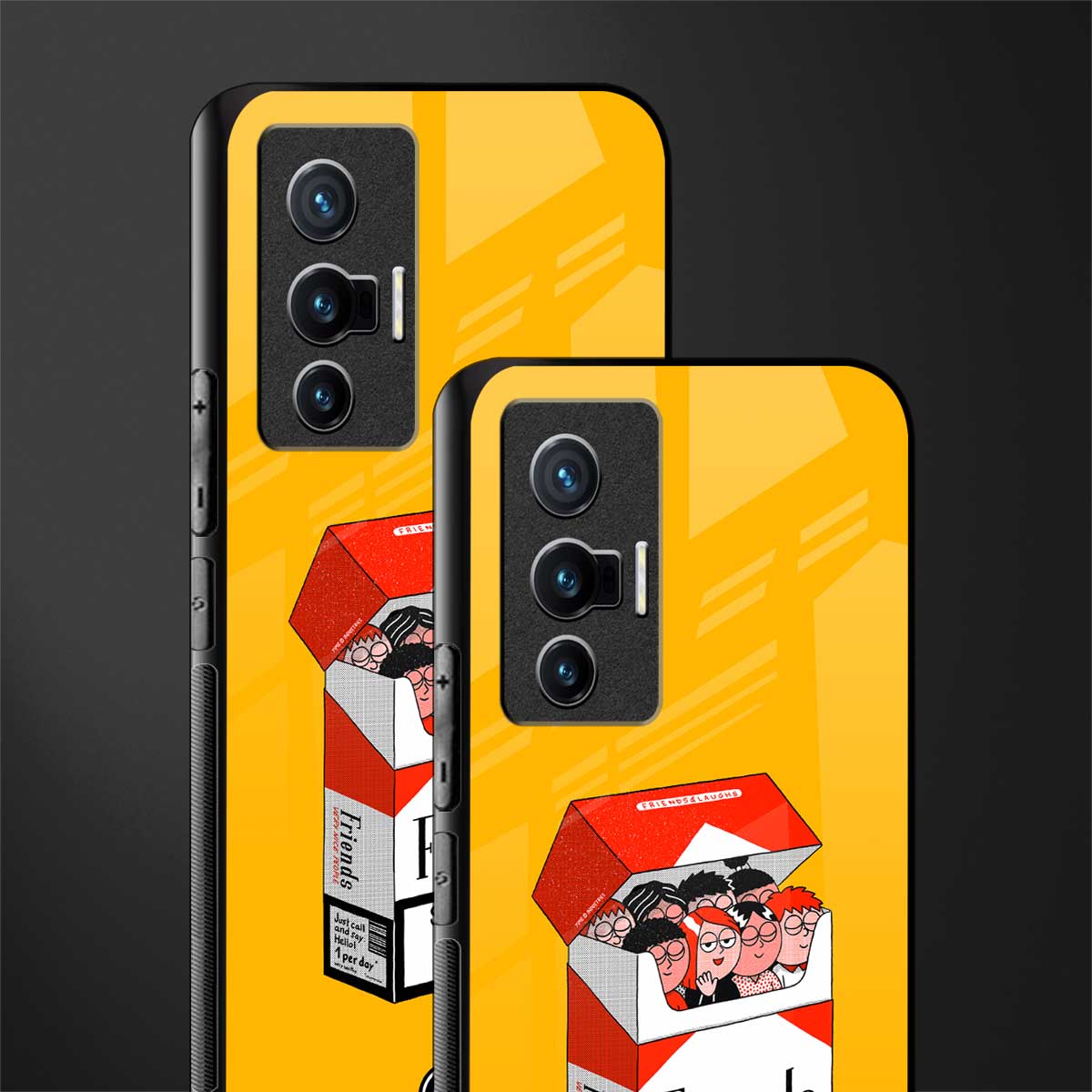 socializing can cause happiness glass case for vivo x70 image-2