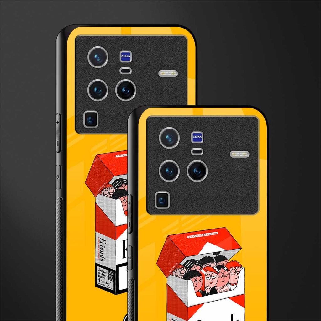 socializing can cause happiness glass case for vivo x80 pro 5g image-2