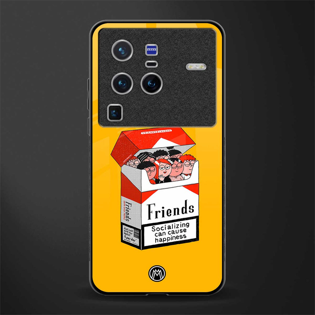 socializing can cause happiness glass case for vivo x80 pro 5g image