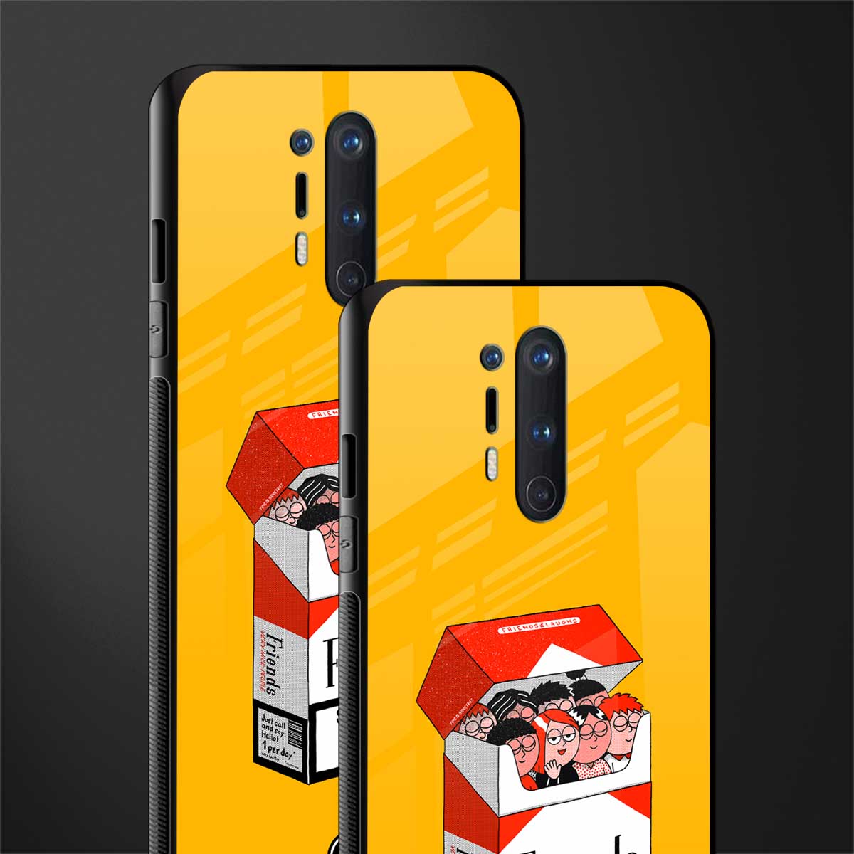 socializing can cause happiness glass case for oneplus 8 pro image-2