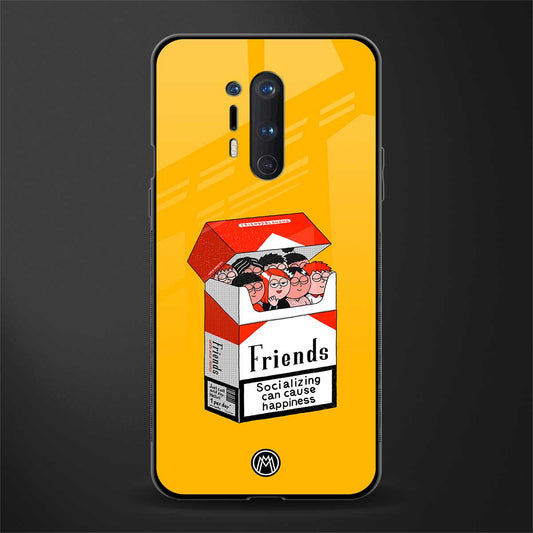 socializing can cause happiness glass case for oneplus 8 pro image