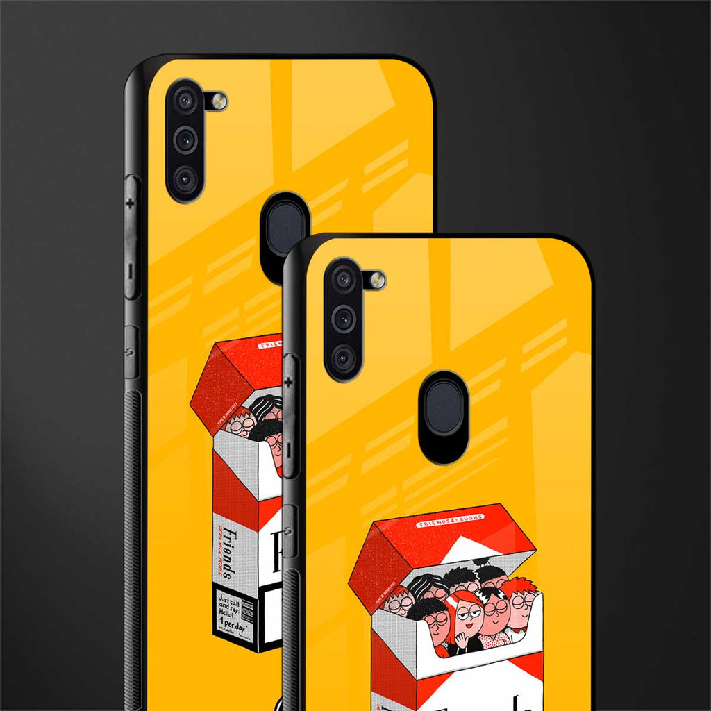 socializing can cause happiness glass case for samsung a11 image-2