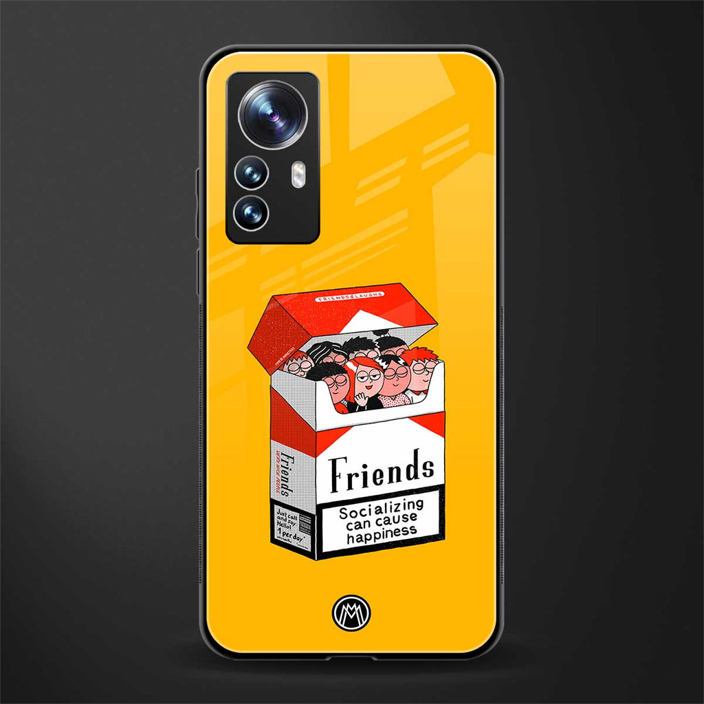 socializing can cause happiness back phone cover | glass case for xiaomi 12 pro
