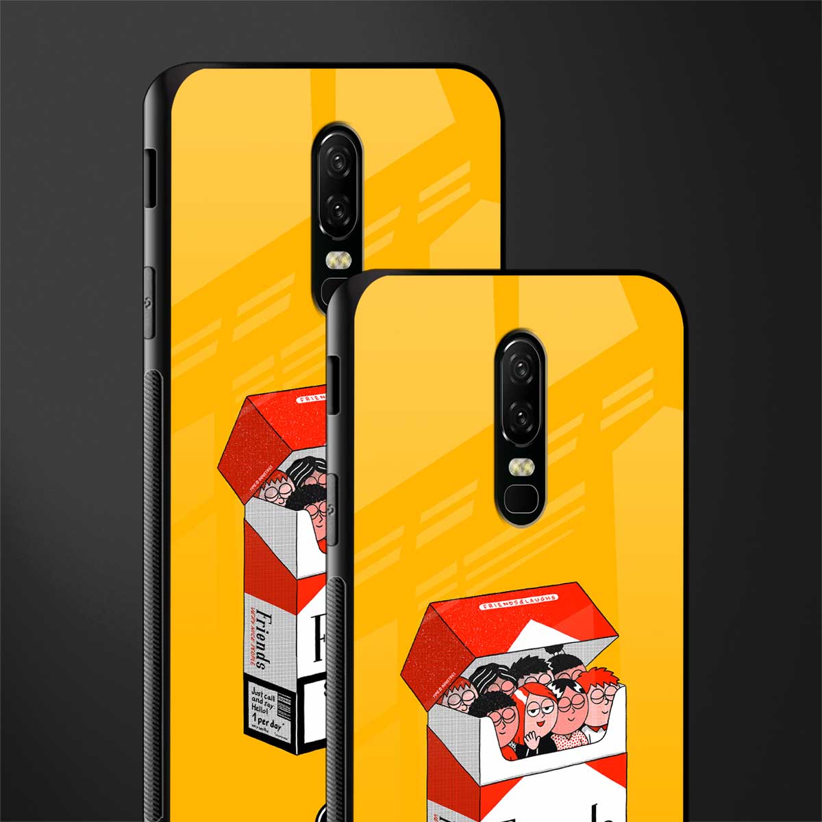 socializing can cause happiness glass case for oneplus 6 image-2