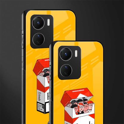 socializing can cause happiness back phone cover | glass case for vivo y16