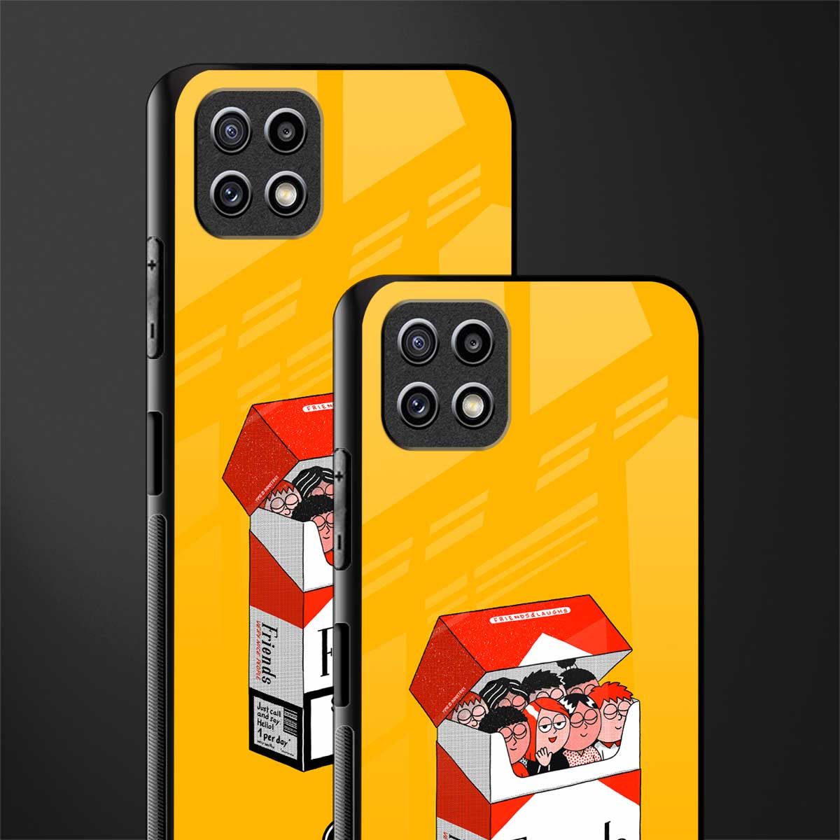 socializing can cause happiness back phone cover | glass case for samsung galaxy f42