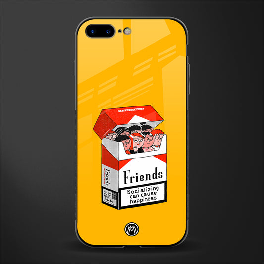 socializing can cause happiness glass case for iphone 8 plus image