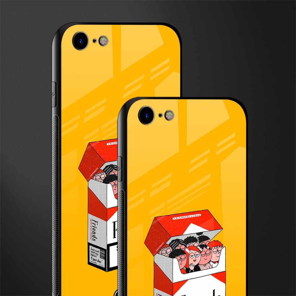 socializing can cause happiness glass case for iphone 7 image-2