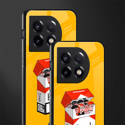 socializing can cause happiness back phone cover | glass case for oneplus 11