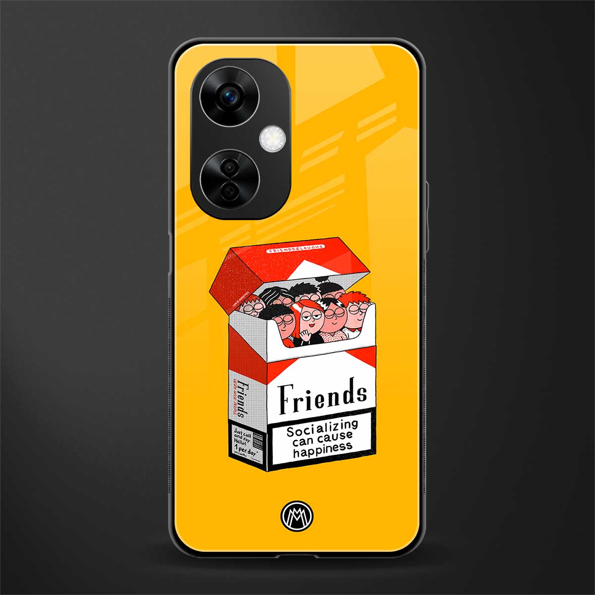 socializing can cause happiness back phone cover | glass case for oneplus nord ce 3 lite