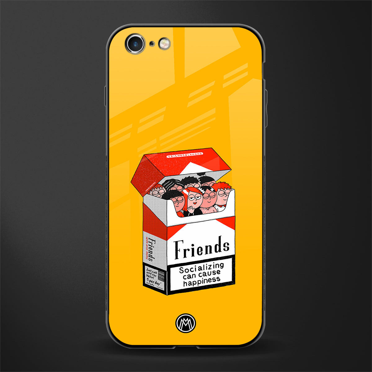 socializing can cause happiness glass case for iphone 6 plus image