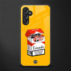 socializing can cause happiness back phone cover | glass case for samsun galaxy a24 4g