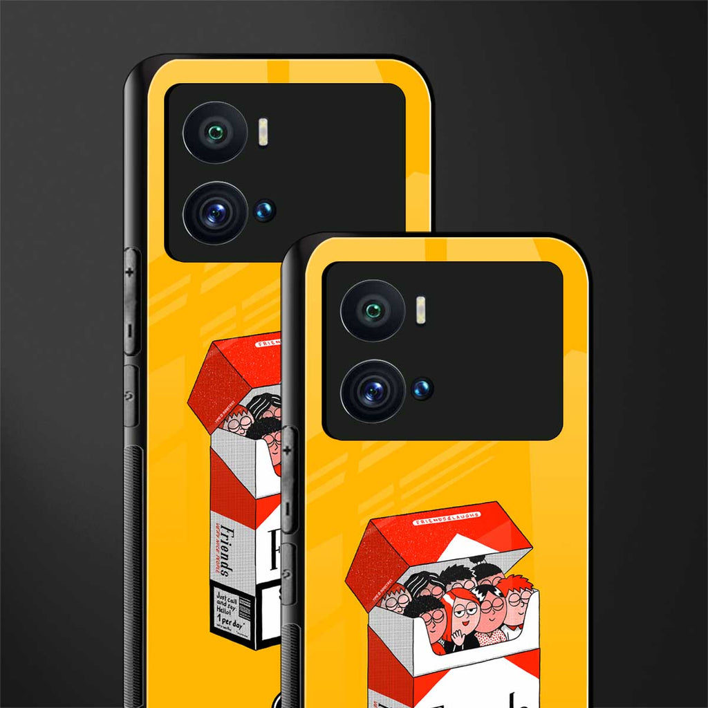 socializing can cause happiness back phone cover | glass case for iQOO 9 Pro