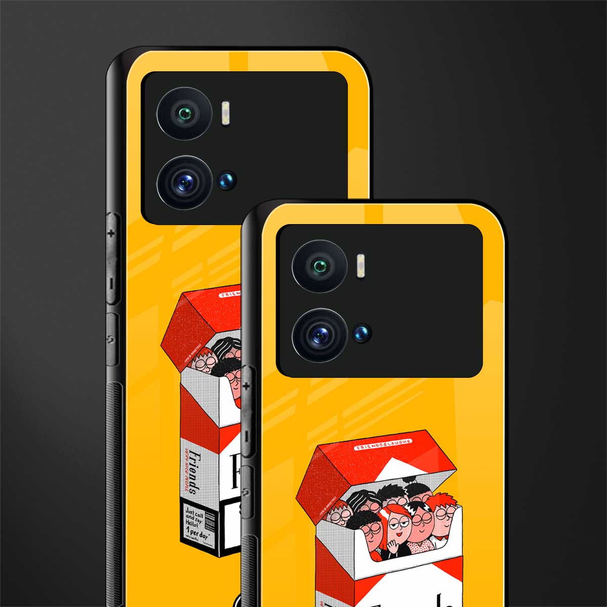 socializing can cause happiness back phone cover | glass case for iQOO 9 Pro