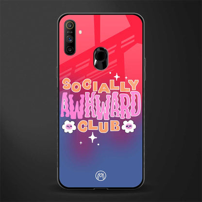 socially awkward club glass case for realme narzo 20a image