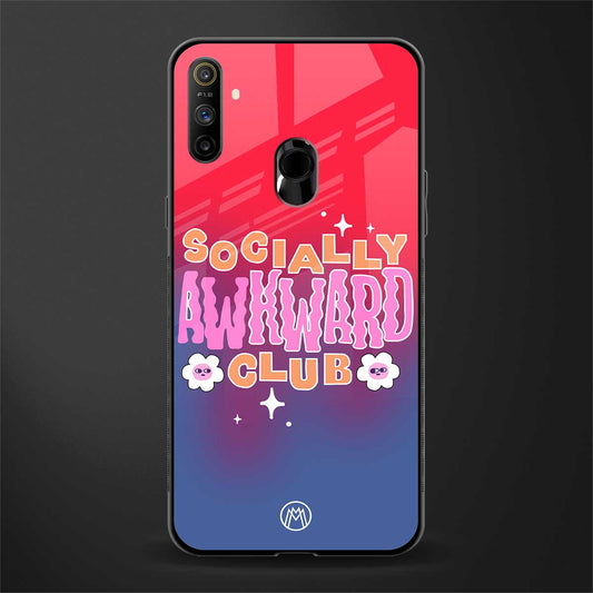 socially awkward club glass case for realme narzo 20a image
