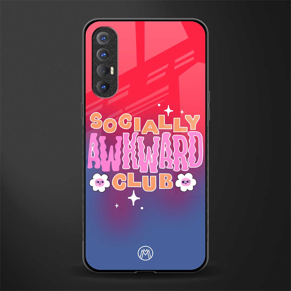 socially awkward club glass case for oppo reno 3 pro image