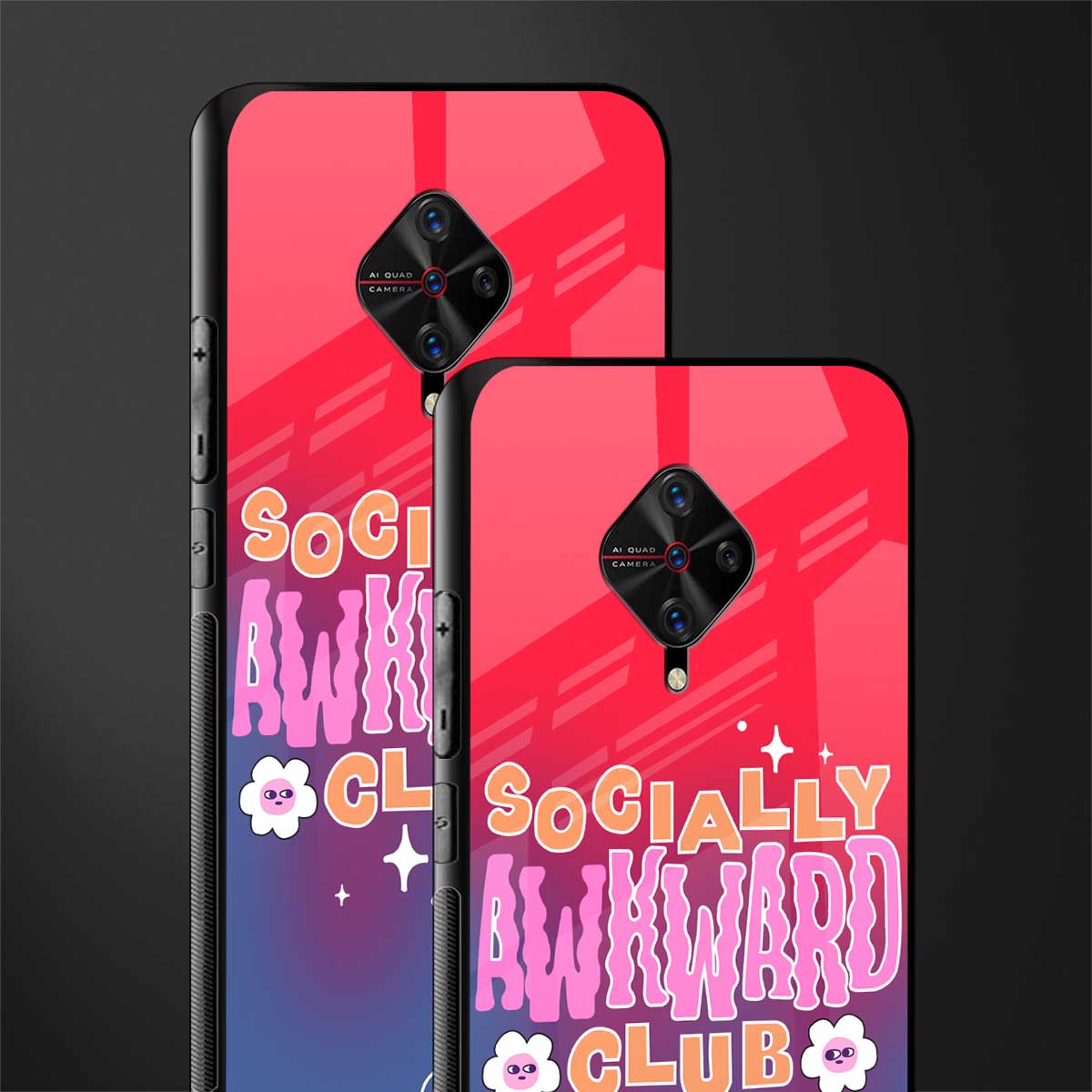 socially awkward club glass case for vivo s1 pro image-2