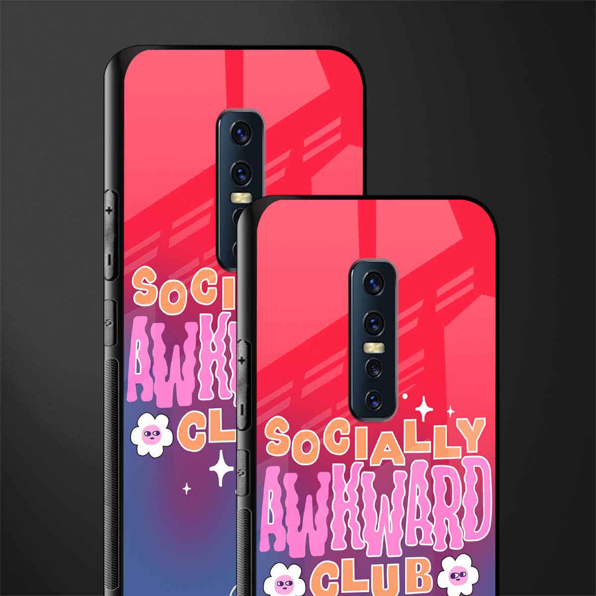 socially awkward club glass case for vivo v17 pro image-2