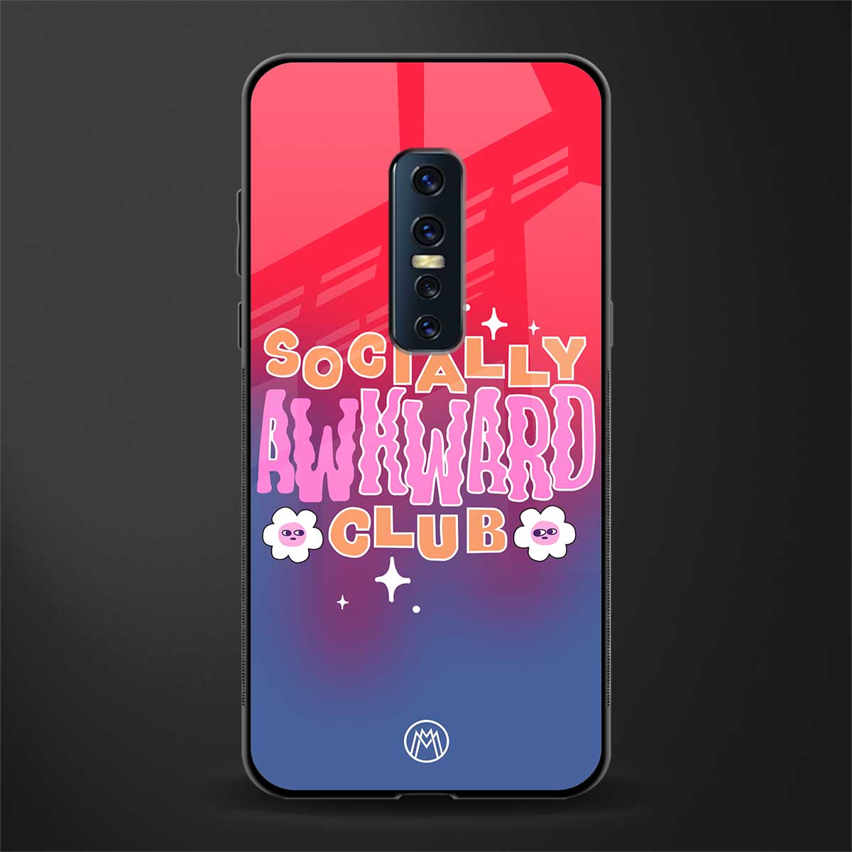 socially awkward club glass case for vivo v17 pro image