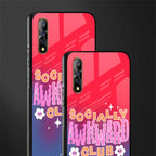 socially awkward club glass case for vivo s1 image-2