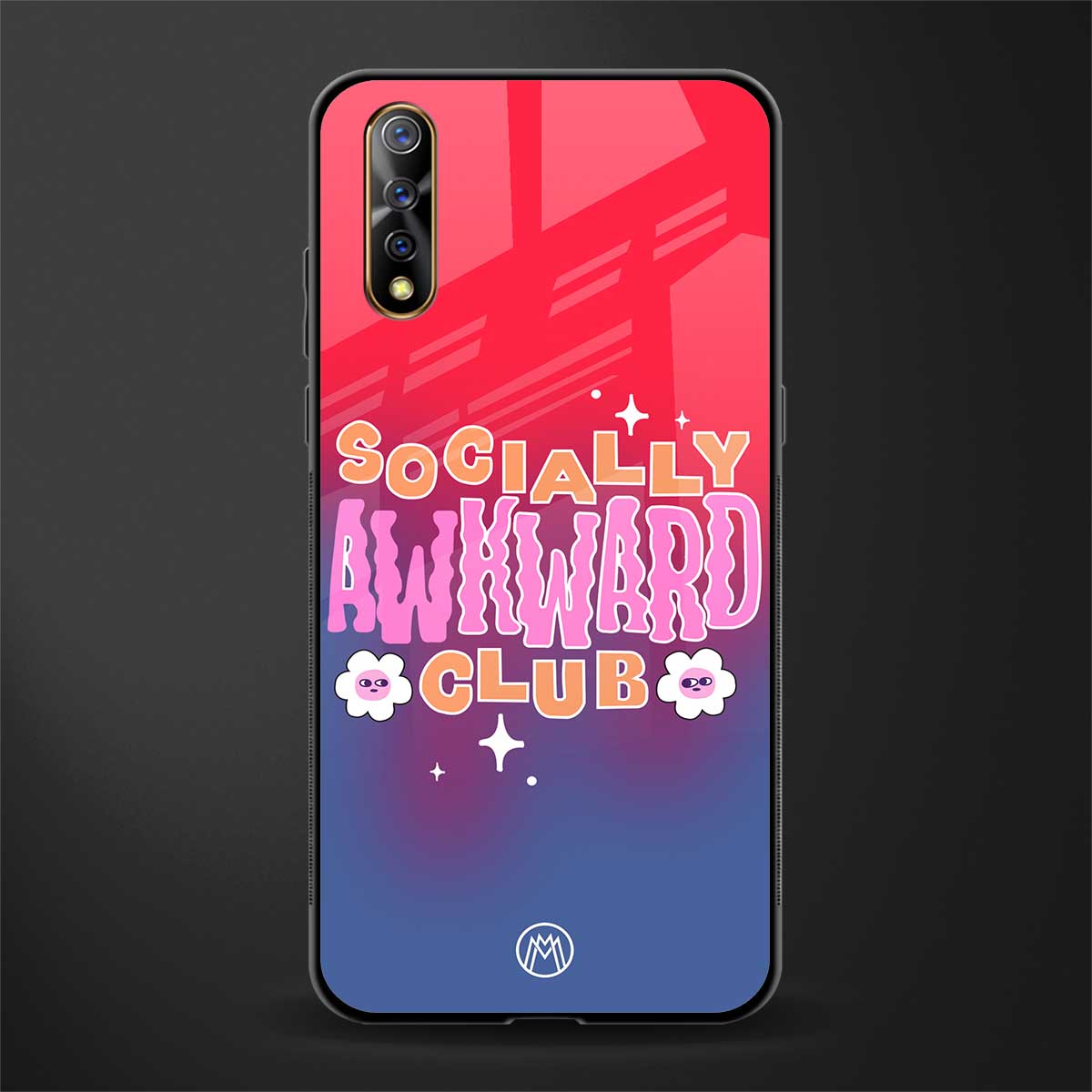 socially awkward club glass case for vivo s1 image