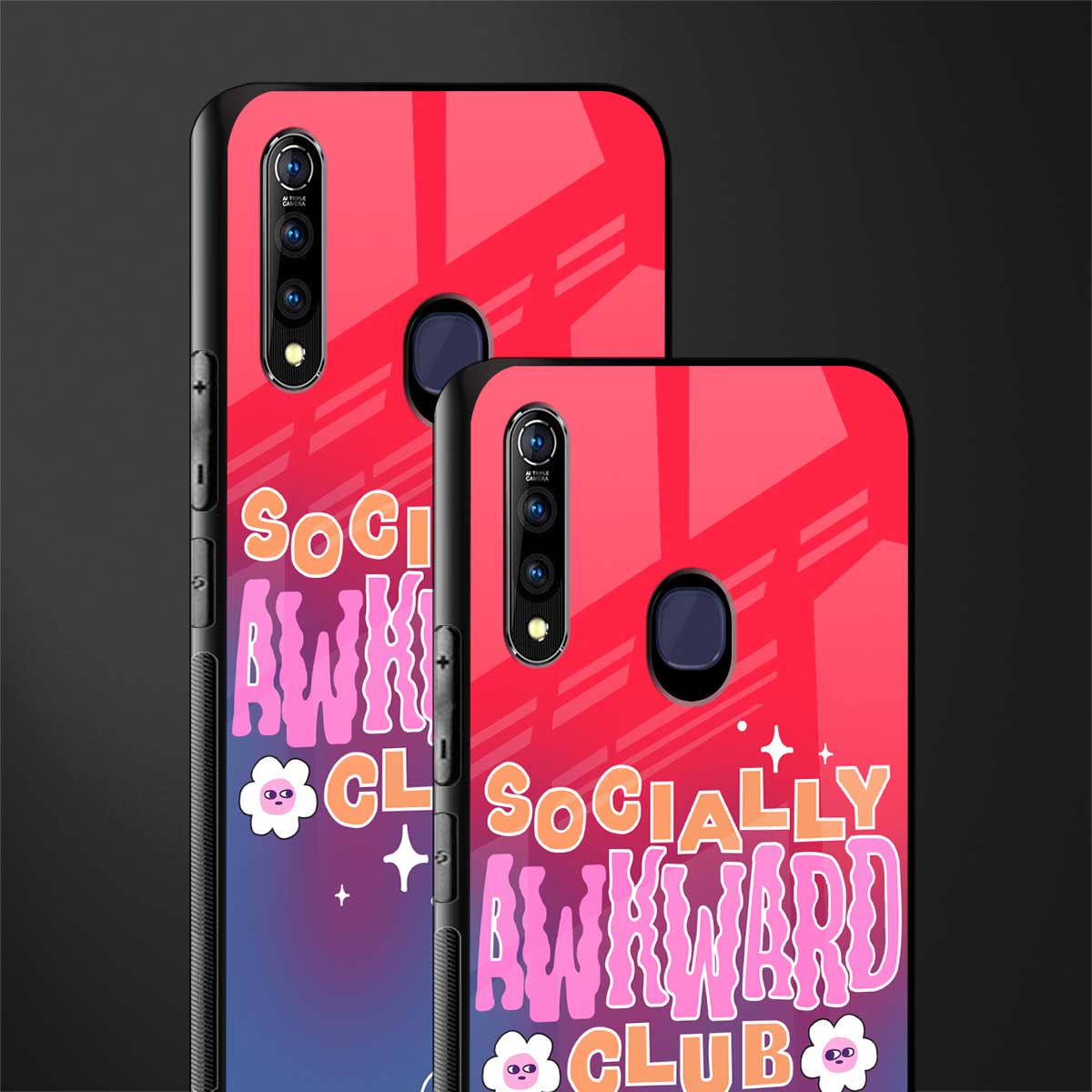 socially awkward club glass case for vivo z1 pro image-2
