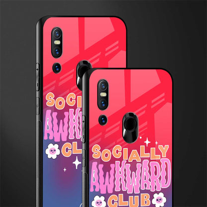 socially awkward club glass case for vivo v15 image-2