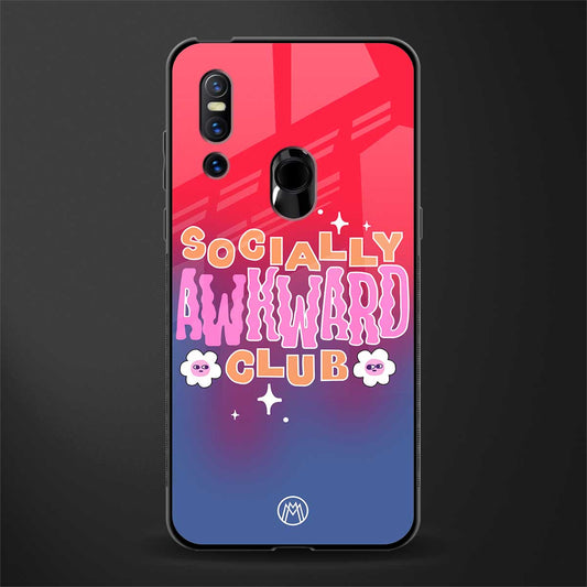 socially awkward club glass case for vivo v15 image