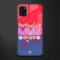 socially awkward club glass case for samsung galaxy a31 image