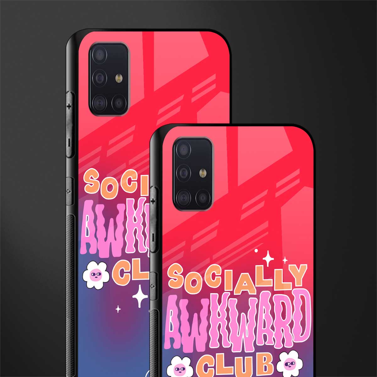 socially awkward club glass case for samsung galaxy a71 image-2