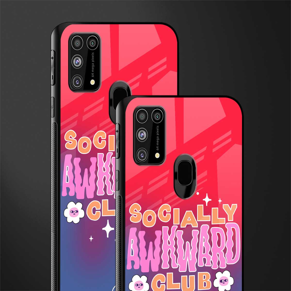 socially awkward club glass case for samsung galaxy f41 image-2