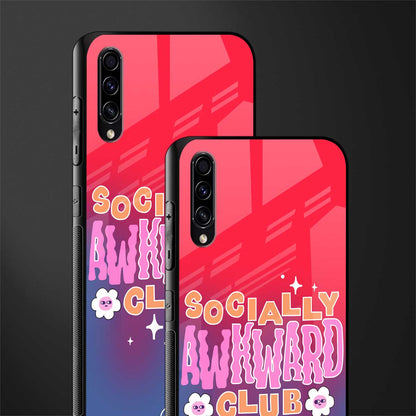 socially awkward club glass case for samsung galaxy a70 image-2