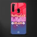 socially awkward club glass case for redmi note 8 image
