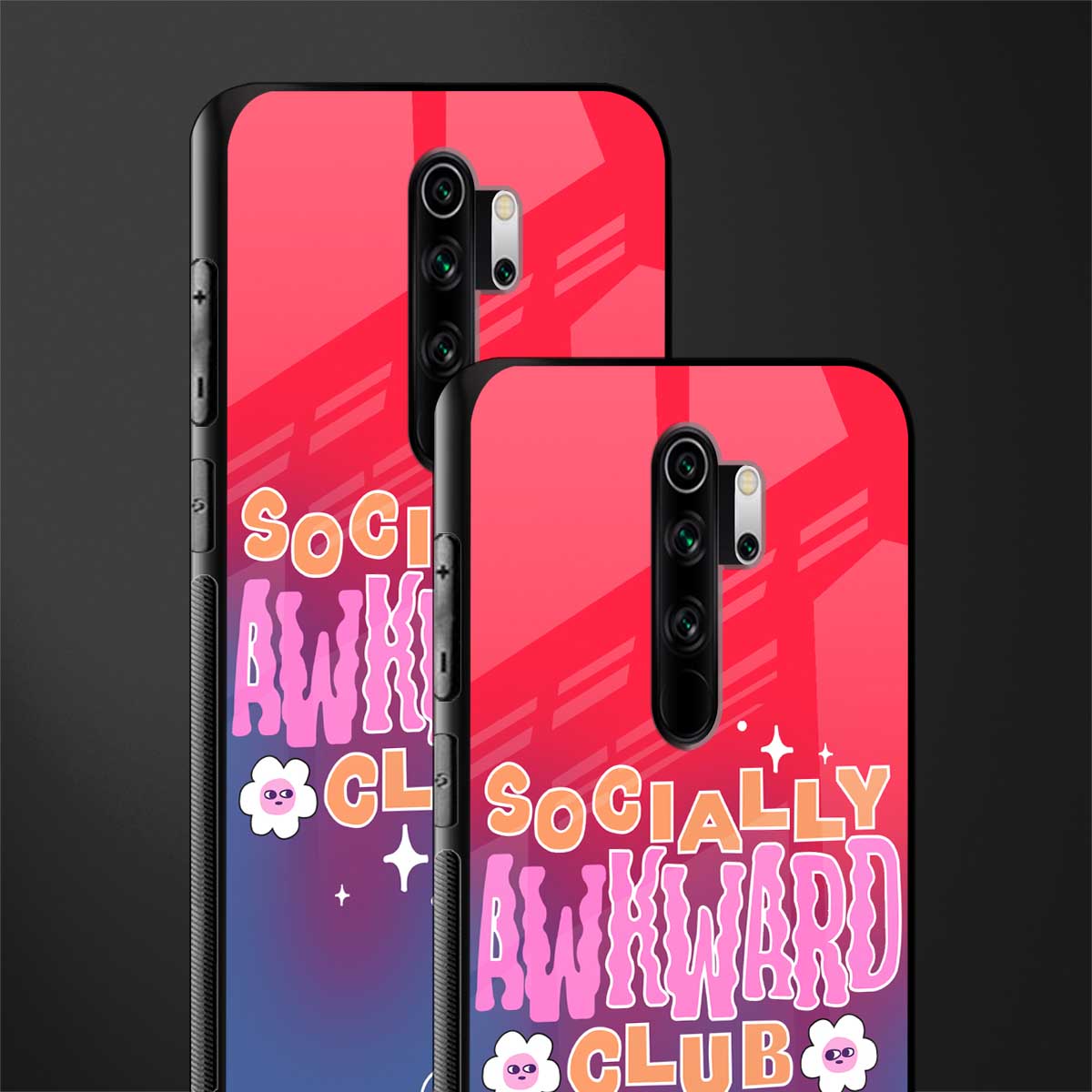 socially awkward club glass case for redmi note 8 pro image-2
