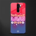 socially awkward club glass case for redmi note 8 pro image