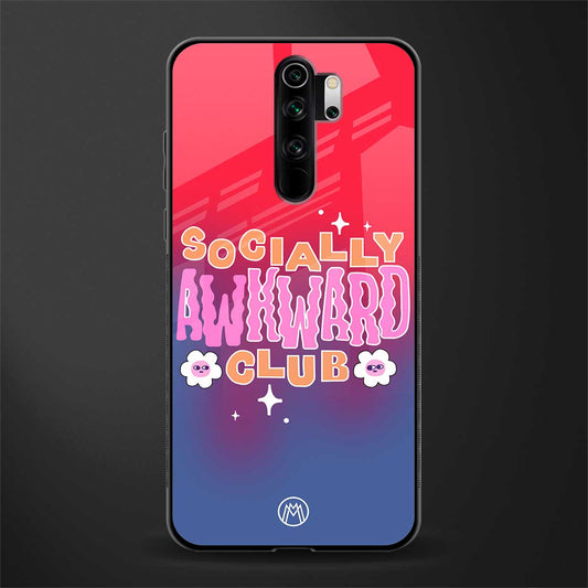socially awkward club glass case for redmi note 8 pro image