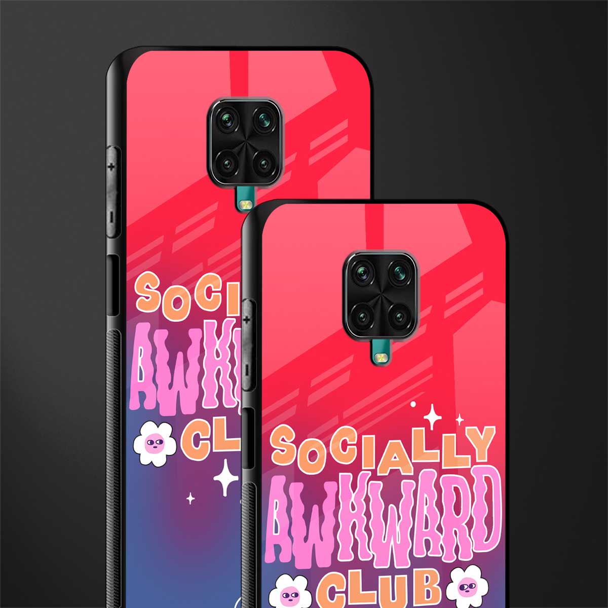 socially awkward club glass case for redmi note 9 pro image-2