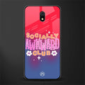 socially awkward club glass case for redmi 8a image