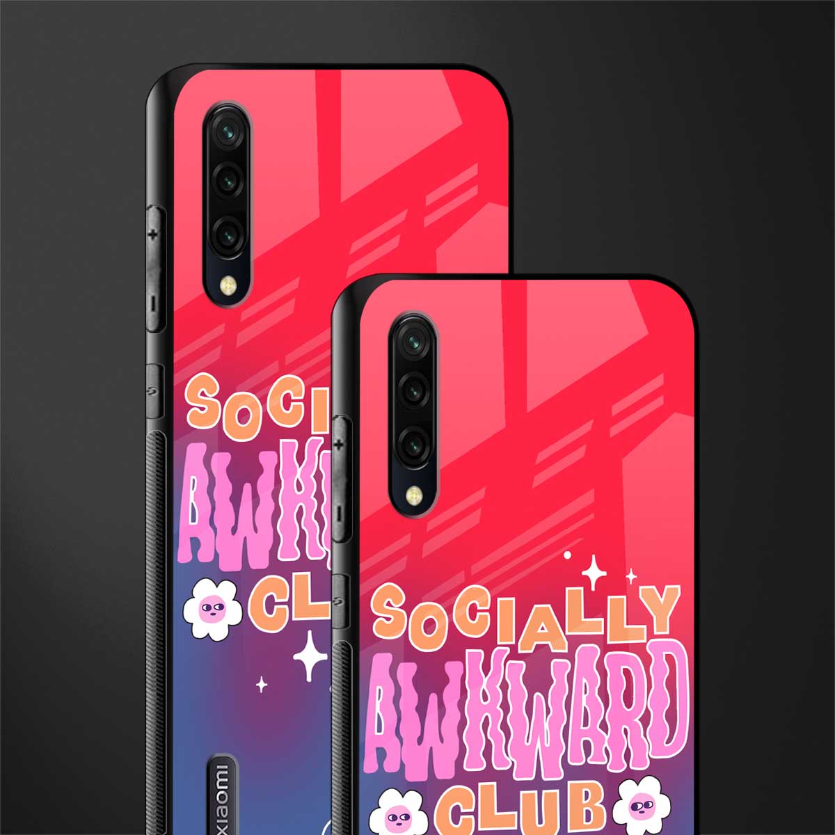 socially awkward club glass case for mi a3 redmi a3 image-2