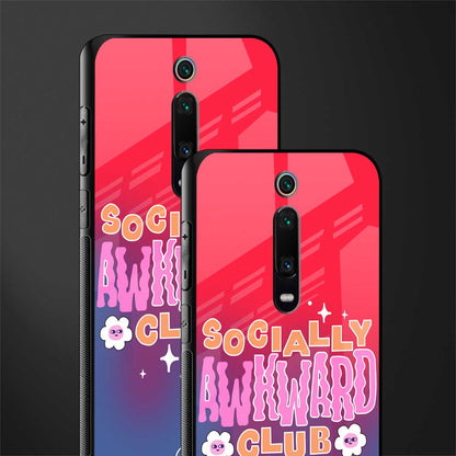 socially awkward club glass case for redmi k20 image-2